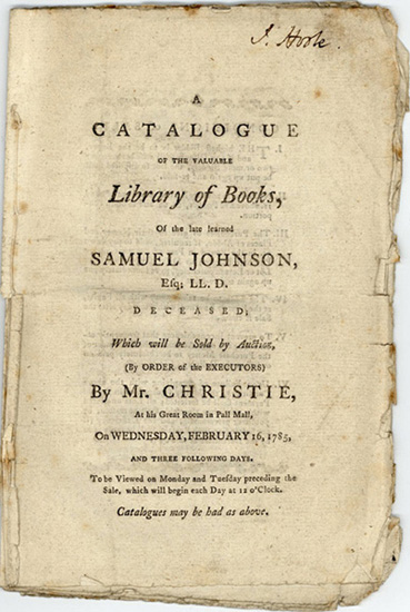 Donald & Mary Hyde Collection of Dr. Samuel Johnson (Houghton Library)