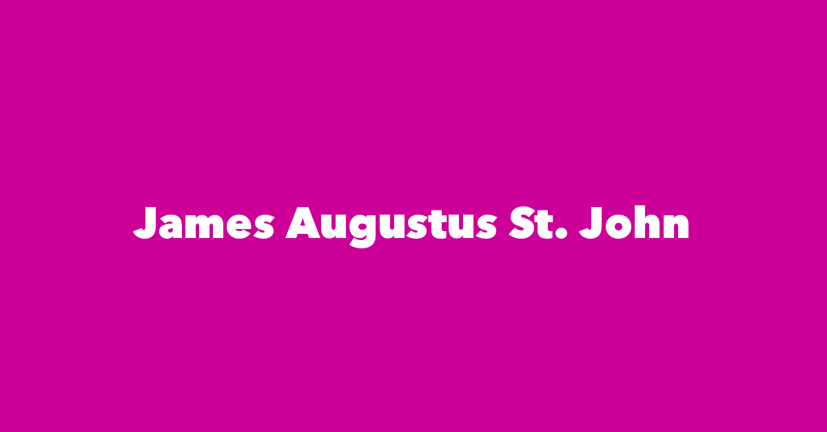 James Augustus St John