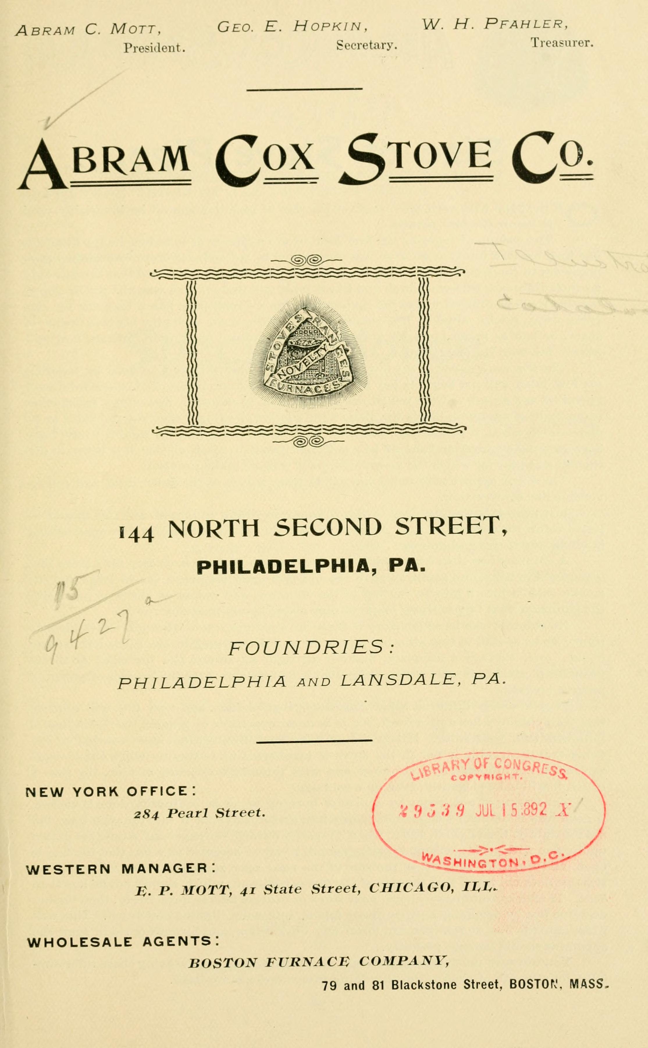 1815 Library of Congress Catalog