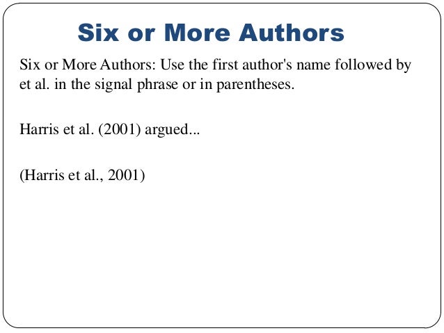 Et Al